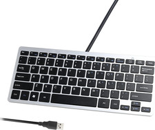 Upgraded PC Computer Laptop Mini USB Wired Keyboard for Mac and Windows picture