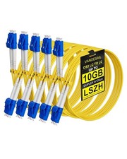 5 PCS OS2 LC To LC Fiber Patch Cable 10GB 9/125 SM Simplex LSZH Yellow 2M picture