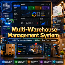Multi Warehouse Inventory Management Software USB Stick With Barcode Generator picture