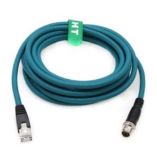 M12 Ethernet 8 Pin XCode RJ45 CAT7e GigE Cable For Basler Cognex Camera 1M picture