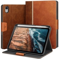 KingBlanc Book-Style Case for iPad mini 7 (A17 Pro)/iPad 6th Gen Brown picture
