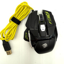 Mad Catz R.A.T. PRO S Gaming Mouse Wired Used NEON GREEN 43722 Tested Working picture