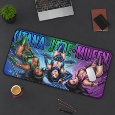 Kitana Jade Mileena Desk Mat Fighting Game Mouse Pad Gamer Setup picture