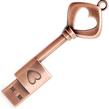 32GB USB Flash Drive USB 3.0, BorlterClamp USB Flash Drive Retro Metal picture