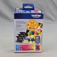 New Genuine Brother LC75CL XL High Yield Cyan Magenta 2PK Ink Cartridges 03/2024 picture