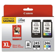 CANON PG-245XL/CL-246XL INK AMP PAPER COMBO PACK - BLK/TRI-COLOR picture