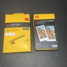 Kodak Mini 2 Retro Photo Printer + 30 Sheet Cartridge White Bundle picture