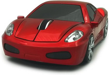 Wireless Car Mouse, Optical Gaming Mouse Cool Sport Car Wireless Mouse 3D - Red picture