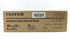1 case (2 Rolls) Fujifilm 4” x 213ft Lustre Photo Paper DX100 DE100 - GLOSSY picture