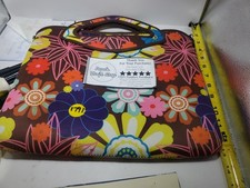 I E.  DESIGNED  FLORAL  MULTI COLORS  FLOWER PATTERN  LAPTOP,  TABLET  CASE... picture