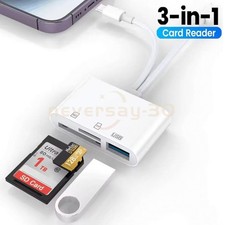 TF SD Card Adapter Camera Reader 3 In 1 For iPhone 14 13 12 11 X XS XR 8 7 iPad picture
