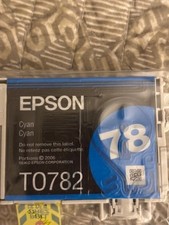 NEW GENUINE Epson 78 Cyan Ink Cartridge (Epson T0782, T078220) FAST  picture