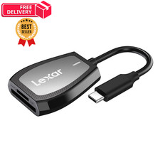 Lexar Dual-Slot SD/Micro SD Card Reader, Up to 312MB/s Read, USB-C Black picture
