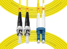 30m 98ft LC To ST OS2 SingleMode Duplex Fiber Optic Patch Cable LSZH Jumper picture