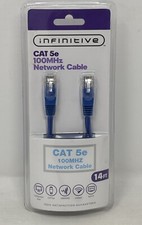 Infinitive Cat 5e 100MHz Network Cable, 14 Feet, Blue NEW picture