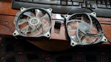 2 Pack 120mm BLUE LED Computer PC Case Cooling Fan Quiet Sleeve Bearing picture