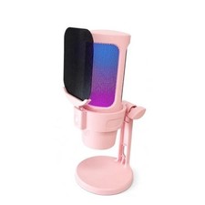 Pink Gaming Microphone - USB Mic for Podcasts & Videos - Condenser Mic picture