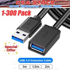 USB3.0 Extension Cable High Speed Extender Cord Adapter TypeA Male to Female Lot picture