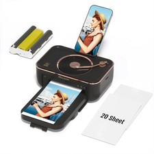 iDPRT 4x6'' Photo Printer with 20 Sheets Paper & 1 Black-Golden picture