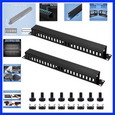 2 Pack 19 Inch 1U Server Rack Cable Management -24 Slot Horizontal Rack Mount... picture