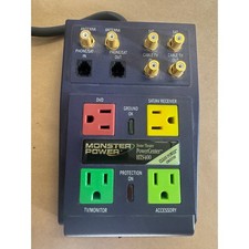 Monster Power PowerCenter HTS400 Home Theater Surge Protector Purple 4 Outlet picture