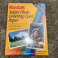 Kodak Inkjet Photo Greeting Card Paper 20 Cards Envelopes  CAT 106 2330 NEW NIP picture