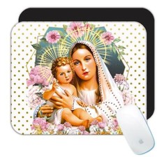 Gift Mousepad : Our Lady Mary with Baby Jesus Catholic Virgin Mother of God picture
