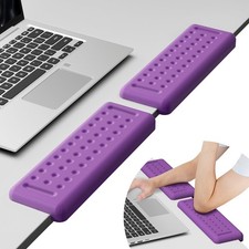Leolee L-Shaped Desk Elbow Pads for Desk, Purple Memory Foam Arm Rest picture