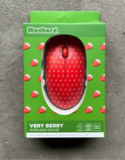 Mustard Very Berry Wireless Mouse Strawberry Design Fruit Kawaii Cute picture