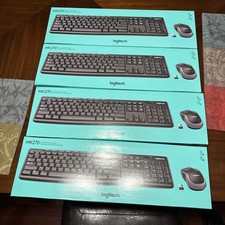 Logitech MK270 Wireless Combo Keyboard/Mouse USB Black (920-004536) Lot of 4 picture