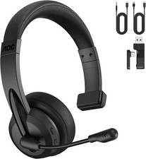 New - AOC Wireless Headset with Microphone for Work, AI ENC Noise Cancelling  picture