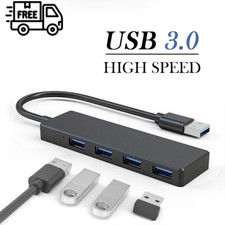 1x High Speed 4 Ports USB 3.0 Hub Splitter Multi Adapter 5Gbps PC Desktop Laptop picture