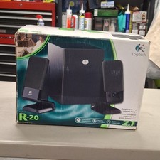 Logitech R-20 2.1 Channel Wired Speaker System Subwoofer Black Volume Control picture
