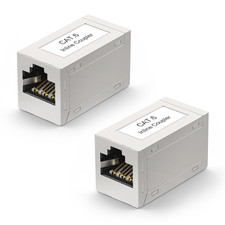 RJ45 Coupler Shielded, Ethernet Cable Extender CAT6/CAT5E/CAT5 Inline Coupler Po picture