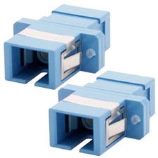 2 Pcs SC to SC Single Mode Simplex Fiber Optic Optical Coupler Adapter Connector picture