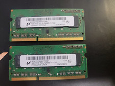 x2 MT8KTF51264HZ-1G6E1 OEM MICRON LAPTOP MEMORY 2x4GB 1Rx8 PC3L-12800S-11-11-B2 picture