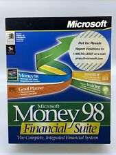 New SEALED Microsoft Money 98 Financial Suite Vintage PC Software Big Box CD-ROM picture