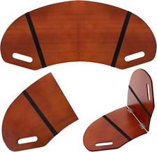 29.5 Inch Wood Lap Desk with Handles Foldable Tray, Reddish Brown picture