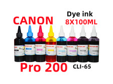 8X100ML Premium refill ink for Canon Pixma Pro 200 CLI-65 cartridge CISS CIS picture