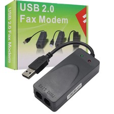 Dual RJ11 Port USB 56K External Dial Up Voice Fax Data Modem, 56K Fax/Modem USA* picture
