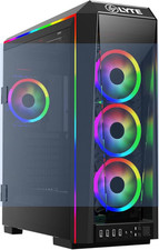 GAMDIAS E-ATX Mid-Tower Gaming PC Case with 3X 120mm ARGB Fans, Tempered Glass picture