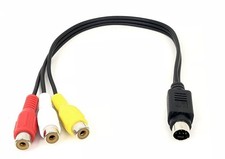 7-Pin Mini DIN S-Video to 3 RCA Red White Yellow AV Video Adapter Cable picture