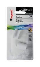 Wiremold C19 CordMate White Plastic Paintable Coupling Cord Cover picture