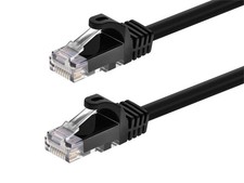 Flexboot Cat5e Ethernet Patch Cable RJ45 Stranded 350Mhz Wire 24AWG 50ft Black picture
