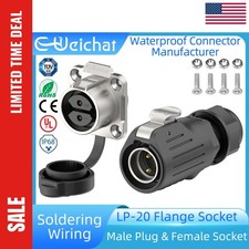 LP20 M20 2 12 Pin IP68 Waterproof Power Cable Connector Safety Bulkhead picture