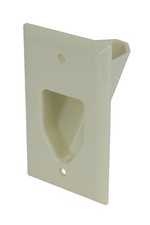 DataComm 1 Gang Recessed Low Voltage Cable Pass Through Wall Plate Almond picture