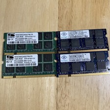 Lot 4x ProMOS & Nanya 1GB 2RX8 PC2-5300S DDR2-667 200-PIN SO-DIMM picture