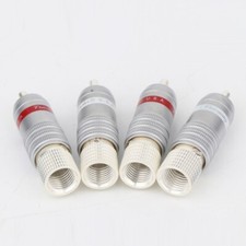 4Pcs RCA Plug Silver Plated HiFi RCA Connector Terminals picture