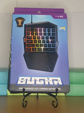 Bugha One‑Handed RGB Gaming Keypad – USB – LED Backlit – Tested Complete in Box picture