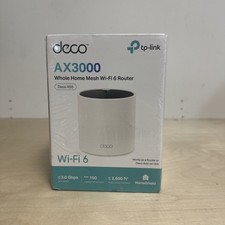 TP-LINK Deco X55 AX3000 Wi-Fi 6 Mesh Router 1-Pack White 3 LAN 1Gbps picture